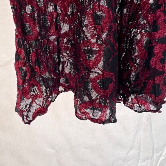 Plus Size Baby Doll Sleepware Valentine Shorty Lingerie Red and Black - Picture 7 of 13